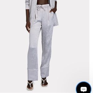 Helmut Lang  Crushed Satin Wide-Leg Pants